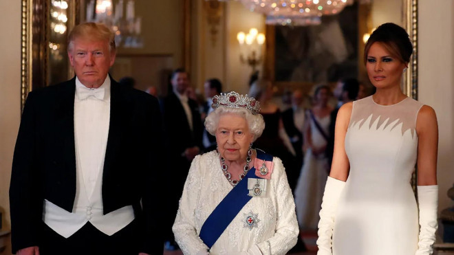 Tổng thống Donald Trump, đệ nhất phu nhân Melania Trump gặp Nữ hoàng Elizabeth II tại Cung điện Buckingham vào ngày 3/6/2019.