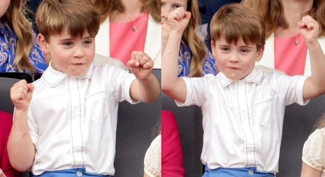 Vào ngày 5/6, tại lễ bế mạc đại lễ Bạch Kim, Hoàng tử Louis tiếp tục khiến dư luận phát cuồng bởi những hành động tinh nghịch và lém lỉnh của mình.