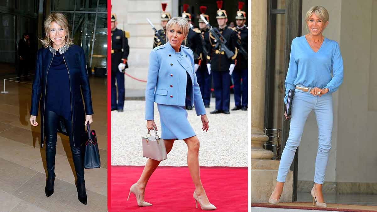 Hướng tới vẻ ngoài hiện đại, cá tính, bà Brigitte thoải mái phối đồ trẻ trung như quần da, jeans bó sát hay váy ngắn.