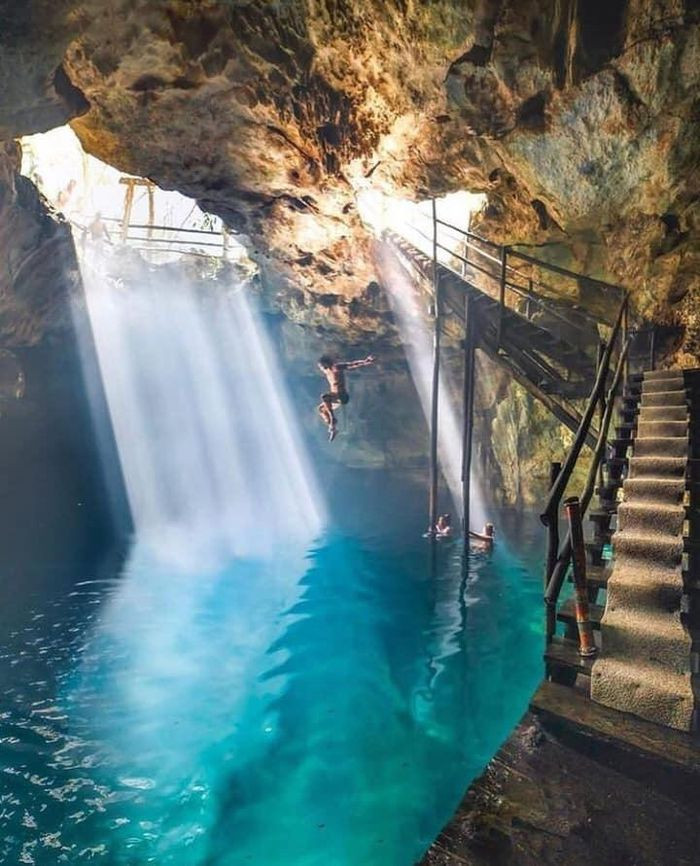 Hố tự nhiên ở Mexico đẹp tựa chốn bồng lai tiên cảnh (Tết) - Hình 7 Ho tu nhien o Mexico dep tua chon bong lai tien canh (Tet)-Hinh-7