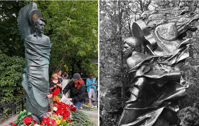 Diễn viên kiêm ca sĩ Vladimir Vysotsky: Cái chết của nhạc sĩ 42 tuổi nổi tiếng khiến hàng triệu người dân Liên Xô bàng hoàng. Nhà điêu khắc Alexander Rukavishnikov và kiến trúc sư Igor Voznesensky đã xây dựng một bia mộ đặc biệt cho Vladimir Vysotsky. Họ giành chiến thắng trong cuộc thi thiết kế tượng đài đẹp nhất.