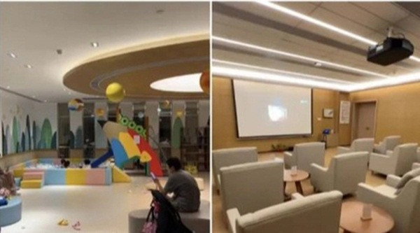 Ngoài ra, khu chung cư này còn có cả phòng làm đồ gốm sứ, phòng xem phim, phòng hoạt động thiếu nhi…cho các ông các bà thư giãn.