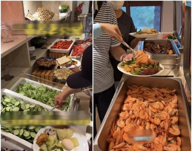 Mỗi ngày, các cụ ông cụ bà ở đây được ba bữa buffet. Mỗi bữa có gần 20 món tự chọn, chay mặn có đủ, cân bằng dinh dưỡng, mỗi ngày đều thay đổi món khác nhau.