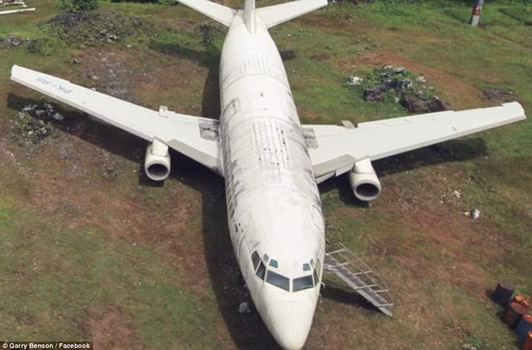 Có một nhân viên bảo vệ ở đây và ai muốn lại gần chiếc máy bay sẽ phải trả phí.