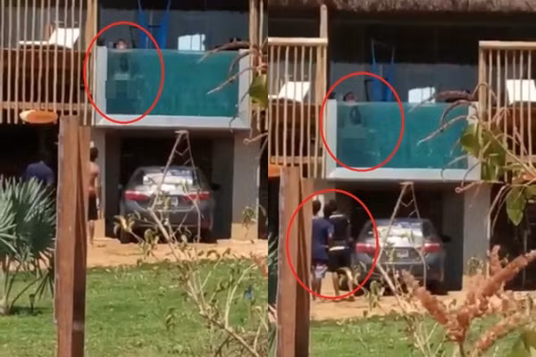 Cap doi “may mua” trong be boi bang kinh, nguoi di duong soc nang