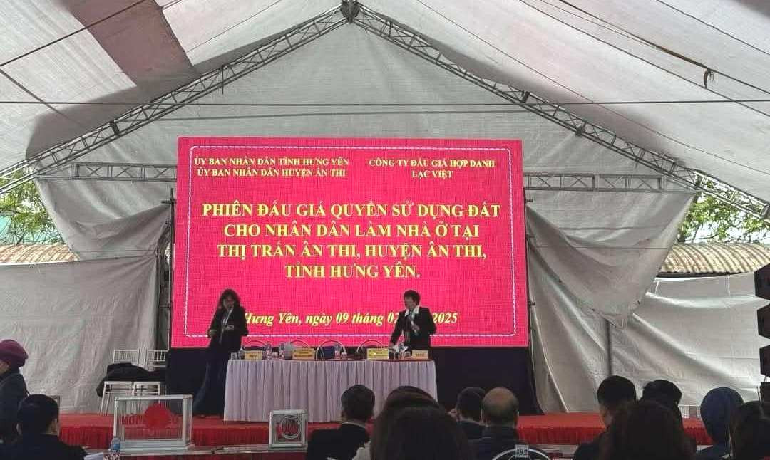 Hưng Yên: Đấu giá 273 lô đất, thu hơn 1.503,3 tỷ đồng Hung Yen: Dau gia 273 lo dat, thu hon 1.503,3 ty dong