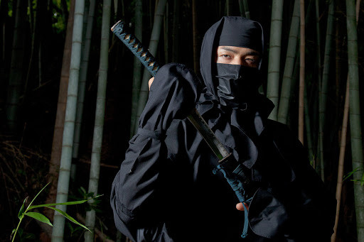 Ông học võ thuật từ những "cao thủ" ninja thời đó. Sau 4 năm rèn luyện, ông thành thục mọi kỹ năng của ninja.
