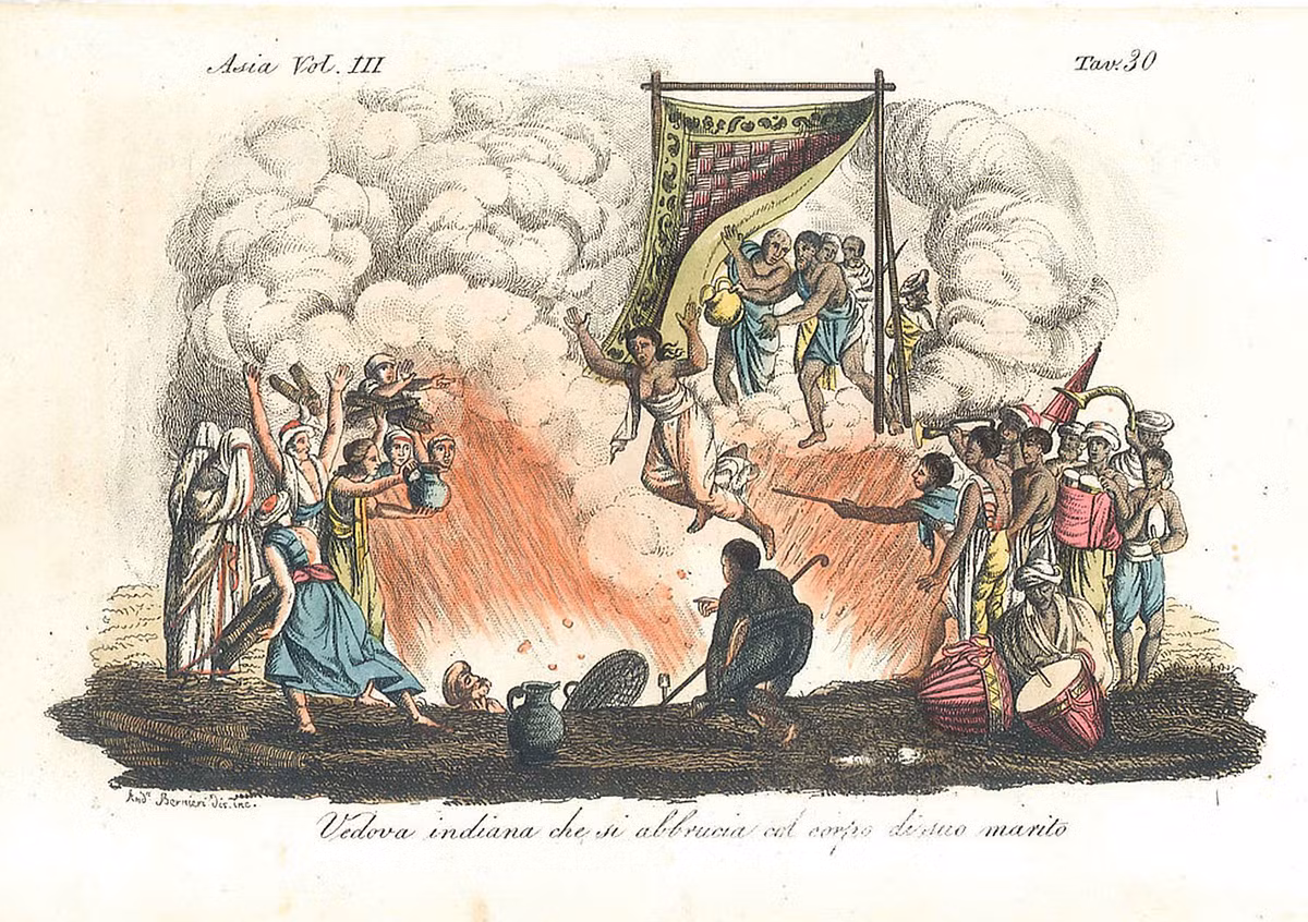 Một giả thuyết khác cho rằng, tập tục Sati bắt nguồn từ truyền thuyết về một hoàng hậu có máu ghen tuông khủng khiếp.