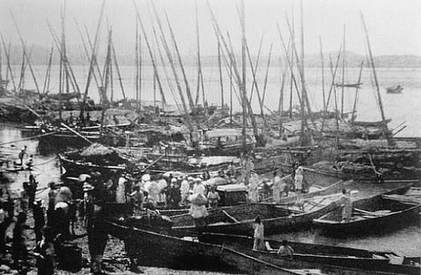 Cuộc sống nhộn nhịp ở một bến tàu.