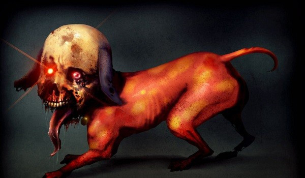 Theo các truyền thuyết, sinh vật bí ẩn Jinmenken mang cơ thể loài chó nhưng gương mặt lại giống con người một cách kỳ lạ.