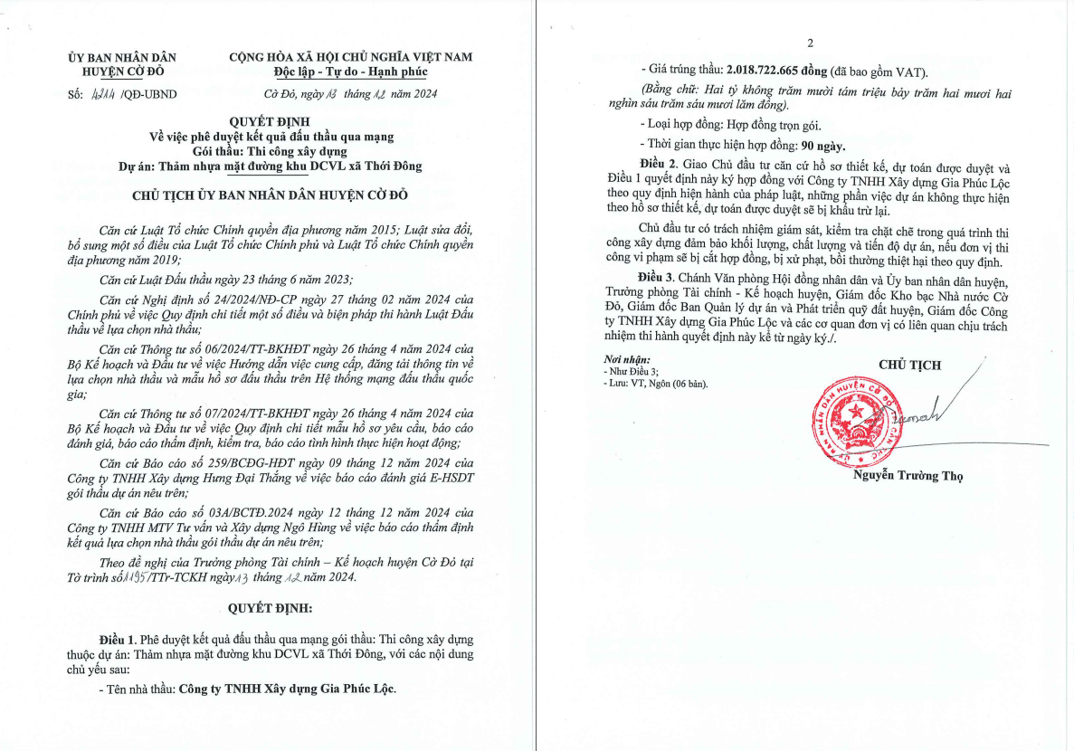 Can Tho: Gia Phuc Loc trung lien 2 goi thau tai huyen Co Do-Hinh-2