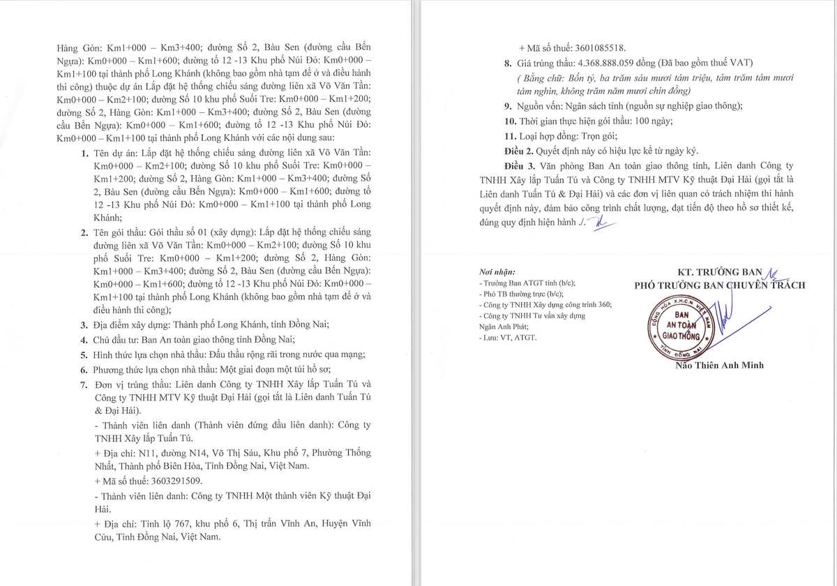 Dong Nai: Cty Tuan Tu trung 3 goi thau cua Ban ATGT, ty le tiet kiem 30-40%-Hinh-3