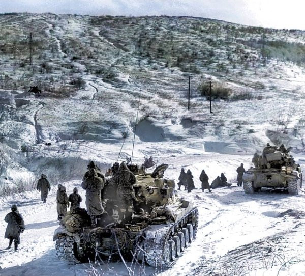 Chiến trường Triều Tiên vào mùa đông. Nguồn ảnh: Thechive.