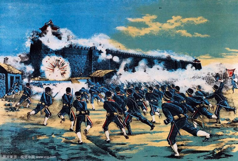 Năm 1876, Nhật Bản ép Triều Tiên phải mở cửa thông thương với họ và bắt quốc gia này tách khỏi nhà Thanh, trở thành một quốc gia độc lập, không còn bị chi phối bởi triều đình Bắc Kinh. Một cuộc đảo chính đẫm máu đã nổ ra ở Triều Tiên khi các nhóm cải cách thân Nhật đã lật đổ giới cầm quyền thân Trung Quốc. Nguồn ảnh: Baidu.