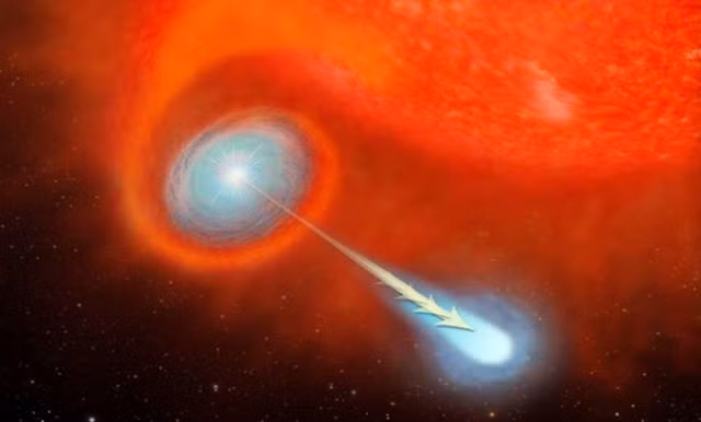 Theo cách gọi hình tượng của các nhà khoa học thì hiện tượng lạ này giống như... phóng tinh ở các loài động vật cao cấp. Bản chất của hiện tượng này là các vệt Plasma, bắn ra từ một ngôi sao chủ có tên là V Hydrae, một ngôi sao đỏ khổng lồ, cách Trái Đất 1.200 năm ánh sáng. 