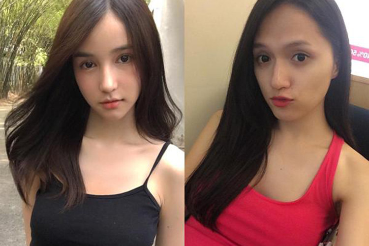 Khi để mặt mộc, Hương Giang và Yoshi vẫn hút ánh nhìn.