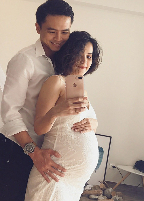 Tú Vi - Văn Anh háo hức chờ đợi con đầu lòng chào đời.