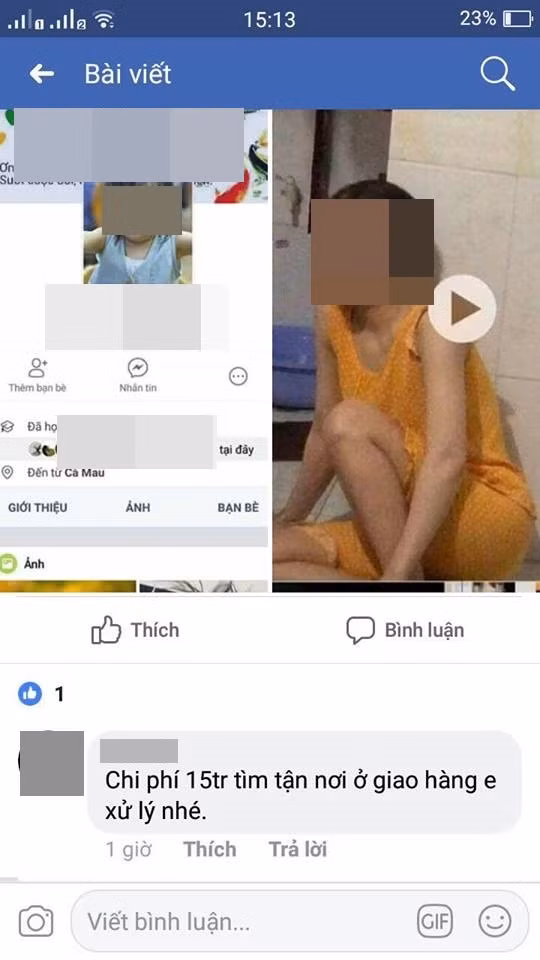 Chỉ với 15 triệu đồng, tài khoản G.B. cho biết sẽ 'xử lý' kẻ thứ ba thật nhanh gọn - Ảnh: Facebook