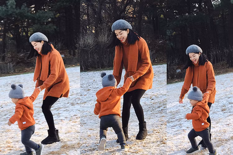 Thời điểm mang bầu con trai Khoai Tây, cựu hot girl Ly Kute gặp sóng gió đời tư nhưng cô nhanh chóng lấy lại sự cân bằng.