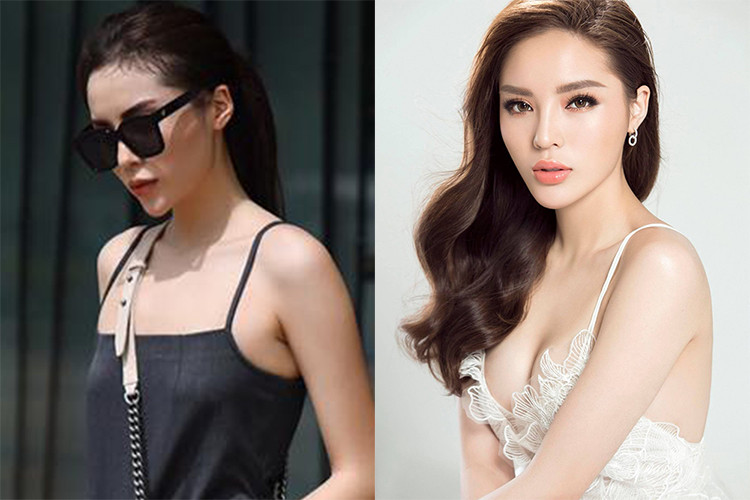 Cùng diện váy 2 dây, Kỳ Duyên gợi cảm hơn nhiều so với trước đây.