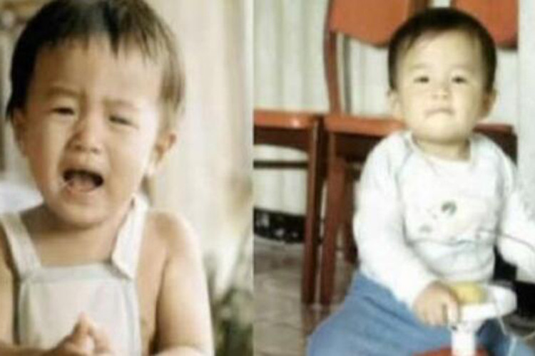 Nam ca sĩ sở hữu đôi mắt một mí di truyền từ mẹ. Ảnh: Sina