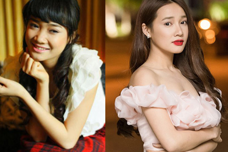 Nhã Phương đã "lột xác" thành công với gương mặt thanh tú hơn, mũi và cằm thon gọn hơn. Ảnh: FBNV