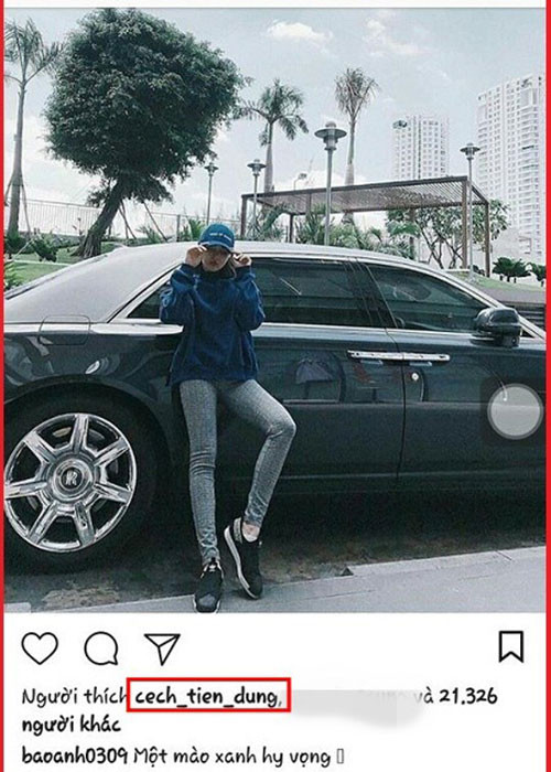 Bùi Tiến Dũng theo dõi tài khoản của Bảo Anh. Ảnh: Yan