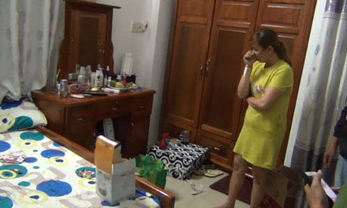 Lê Thị Ngân và số ma túy gần 10kg.