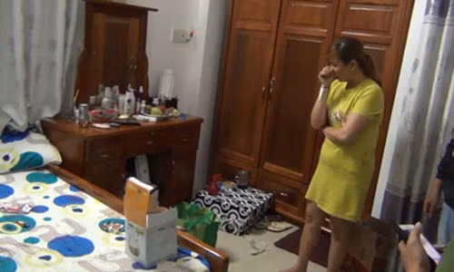 Lê Thị Ngân và số ma túy gần 10kg.