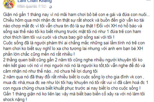 Chia sẻ của Lâm Chấn Khang.