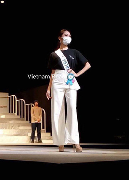 Trước đêm chung kết, Thùy Dung không may bị lây bệnh thủy đậu từ người bạn cùng phòng. Ảnh: Vietnambeauties