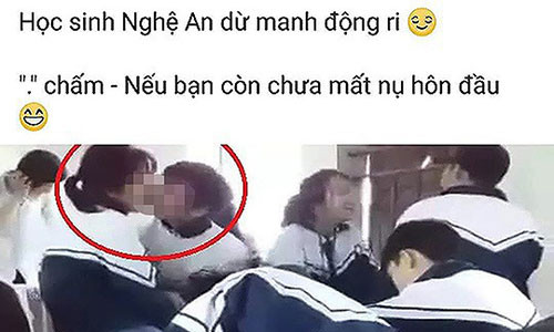 Hình ảnh được cho là L. bày tỏ tình cảm với bạn nam trên lớp lan truyền trên mạng xã hội .