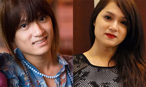 Hương Giang Idol trước và sau khi chuyển giới. Ảnh: Infonet