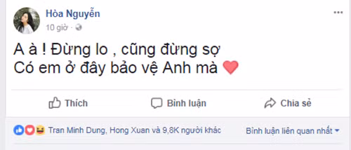 Chia sẻ của Hòa Minzy.