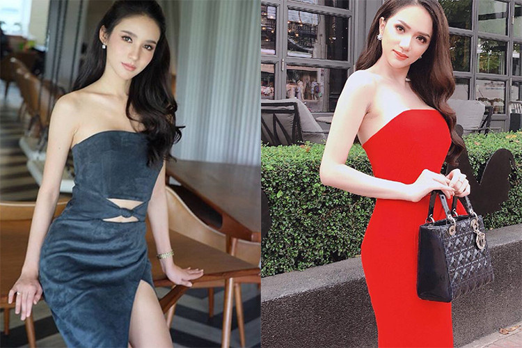 Yoshi và Hương Giang đều sở hữu gương mặt xinh đẹp, vóc dáng gợi cảm.