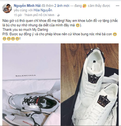 Chia sẻ của bạn trai Hòa Minzy.