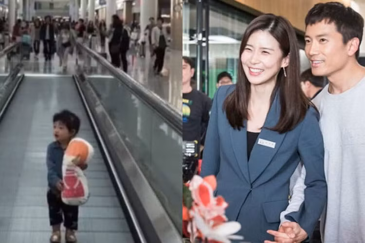 Hiện, Ji Sung và Lee Bo Young đang hạnh phúc bên con gái.