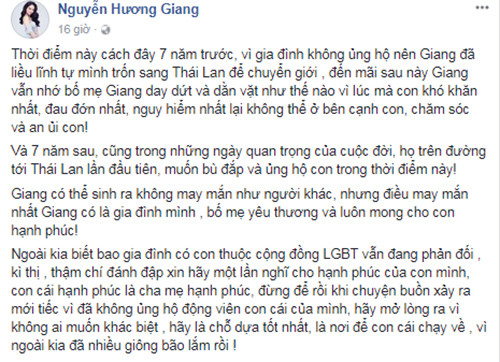 Chia sẻ của Hương Giang.
