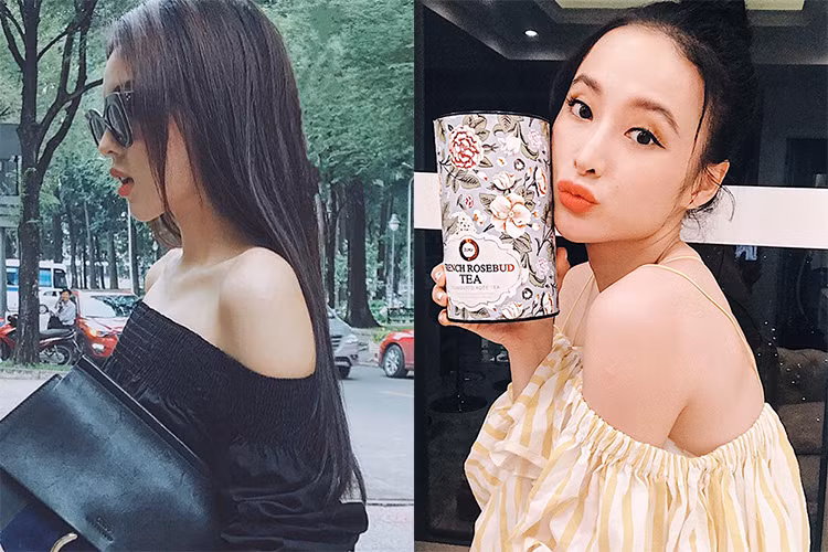 Kỳ Duyên gợi cảm khi diện áo trễ vai. Angela Phương Trinh cũng quyến rũ không kém cạnh.