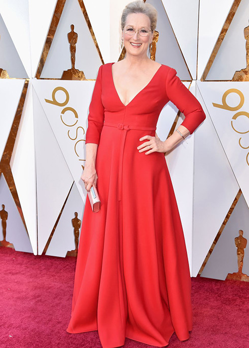 Meryl Streep diện đầm Dior tham gia lễ trao giải Oscar.