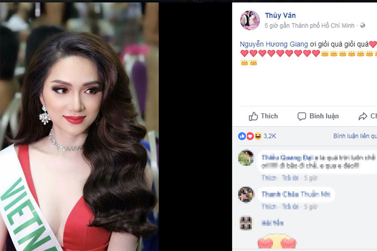 Thúy Vân vỡ òa trước chiến thắng của Hương Giang.