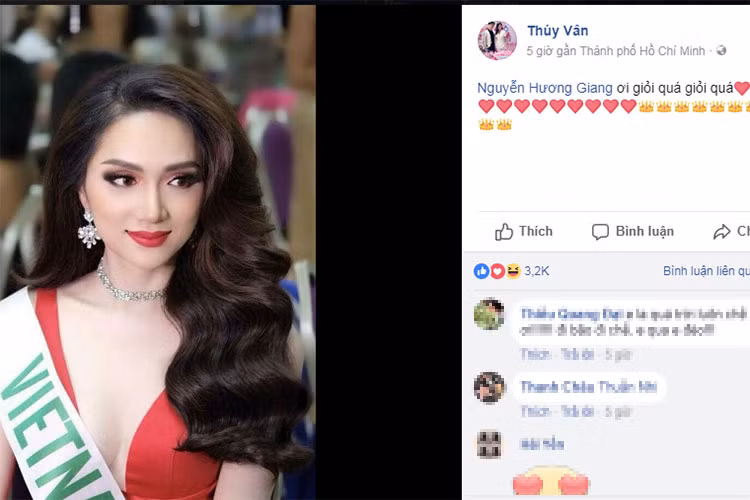 Thúy Vân vỡ òa trước chiến thắng của Hương Giang.