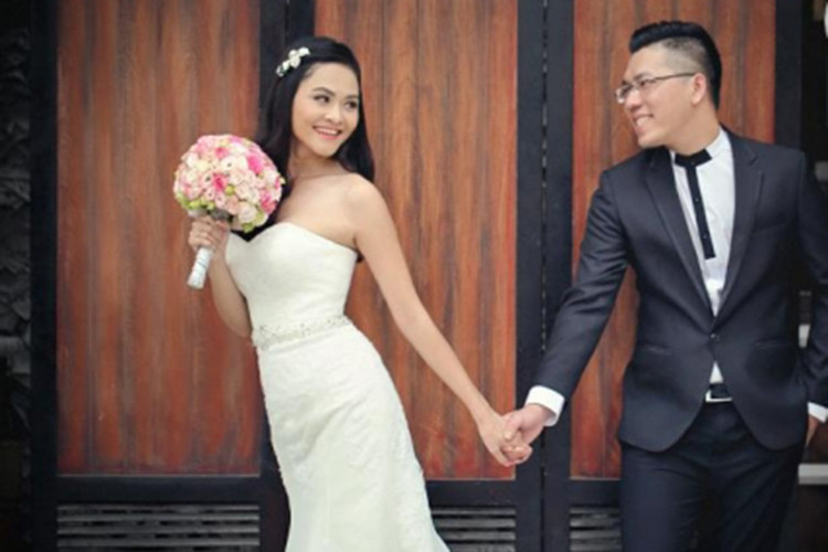 Đóng vai San San trong “Cô gái xấu xí”, Quỳnh Trang đã làm mẹ đơn thân trước khi tái hôn vào tháng 9/2015. Ảnh: Người đưa tin