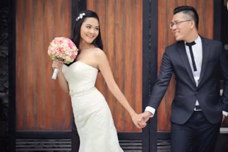 Đóng vai San San trong “Cô gái xấu xí”, Quỳnh Trang đã làm mẹ đơn thân trước khi tái hôn vào tháng 9/2015. Ảnh: Người đưa tin