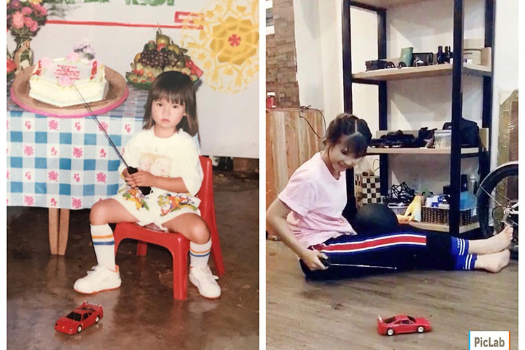 Khởi My tiết lộ từ lúc 4 tuổi cô đã mê chơi ô tô.