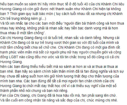 Quản lý của Lâm Khánh Chi lên tiếng.