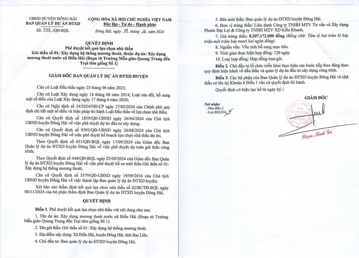 Cty Kiều Khanh trúng thầu lắp dây trung thế và trạm biến áp tại BV Bạc Liêu - Hình 3 Cty Kieu Khanh trung thau lap day trung the va tram bien ap tai BV Bac Lieu-Hinh-3