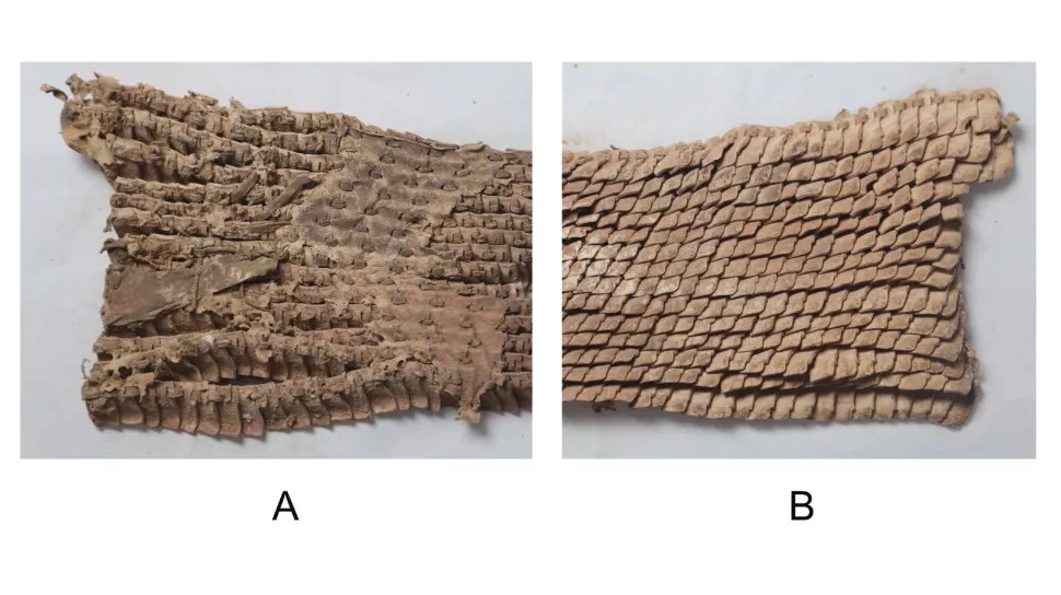 Bộ giáp giống như một chiếc áo gile. Trưởng nhóm nghiên cứu Patrick Wertmann, nhà nghiên cứu tại Viện Nghiên cứu Châu Á và Phương Đông thuộc Đại học Zurich, cho biết: “Đây là loại áo giáp phòng thủ nhẹ, vừa vặn với mọi kích cỡ, hiệu quả cao dành cho binh lính thuộc quân đội quần chúng". Nguồn: Wermann et al.2021; CC BY-NC-ND 4.0.