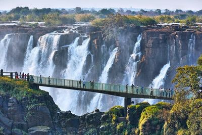Nằm trên vách đá giữa Zambia và Zimbabwe trên sông Zambezi, thác Victoria tuyệt đẹp là thác nước lớn nhất thế giới cao khoảng 105m, rộng khoảng 1951m. Thác nước tạo ra độ ẩm cho môi trường xung quanh, giúp phát triển một khu rừng nhiệt đới với thảm thực vật rậm rạp và các loài thực vật hiếm gặp. Nguồn: Peter Unger/Getty Images.
