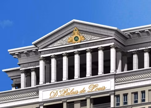 Dự án căn hộ D’Palais de Louis từng gây sốc dư luận bởi thiết kế mang phong cách cổ điển với nhiều chi tiết dát vàng 24K, có giá ngất ngưởng từ 13 – 26 tỷ đồng/căn.